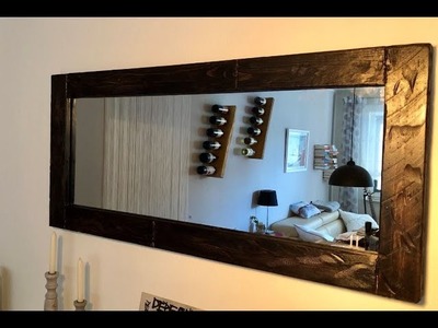 DIY Spiegelrahmen. mirror frame aus Palettenholz