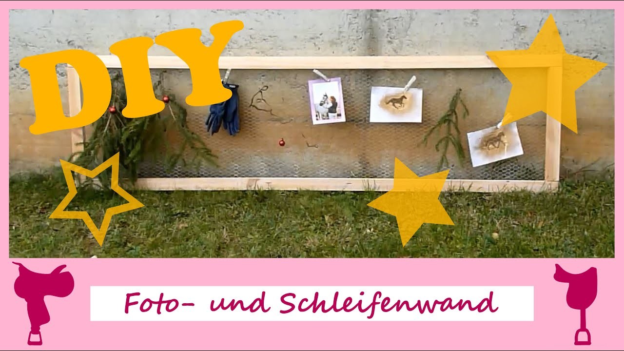 DIY Weihnachtsgeschenke für Pferd und Reiter Geschenk #2: Fotowand.Schleifenwand aus Hasendraht