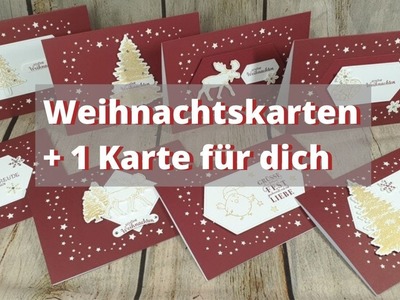Kartenset Weihnachtsabend. Stampin Up. Weihnachtskarten basteln