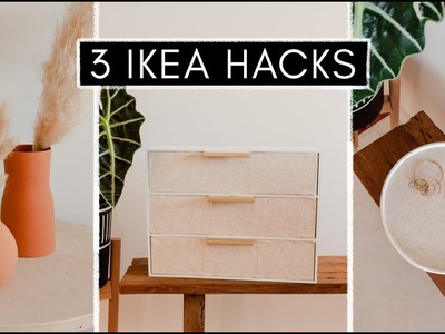 3 DIY IKEA Hacks - Terrakotta Vasen, Nachttisch & Schmuck-Aufbewahrung im Scandi - Boho Stil