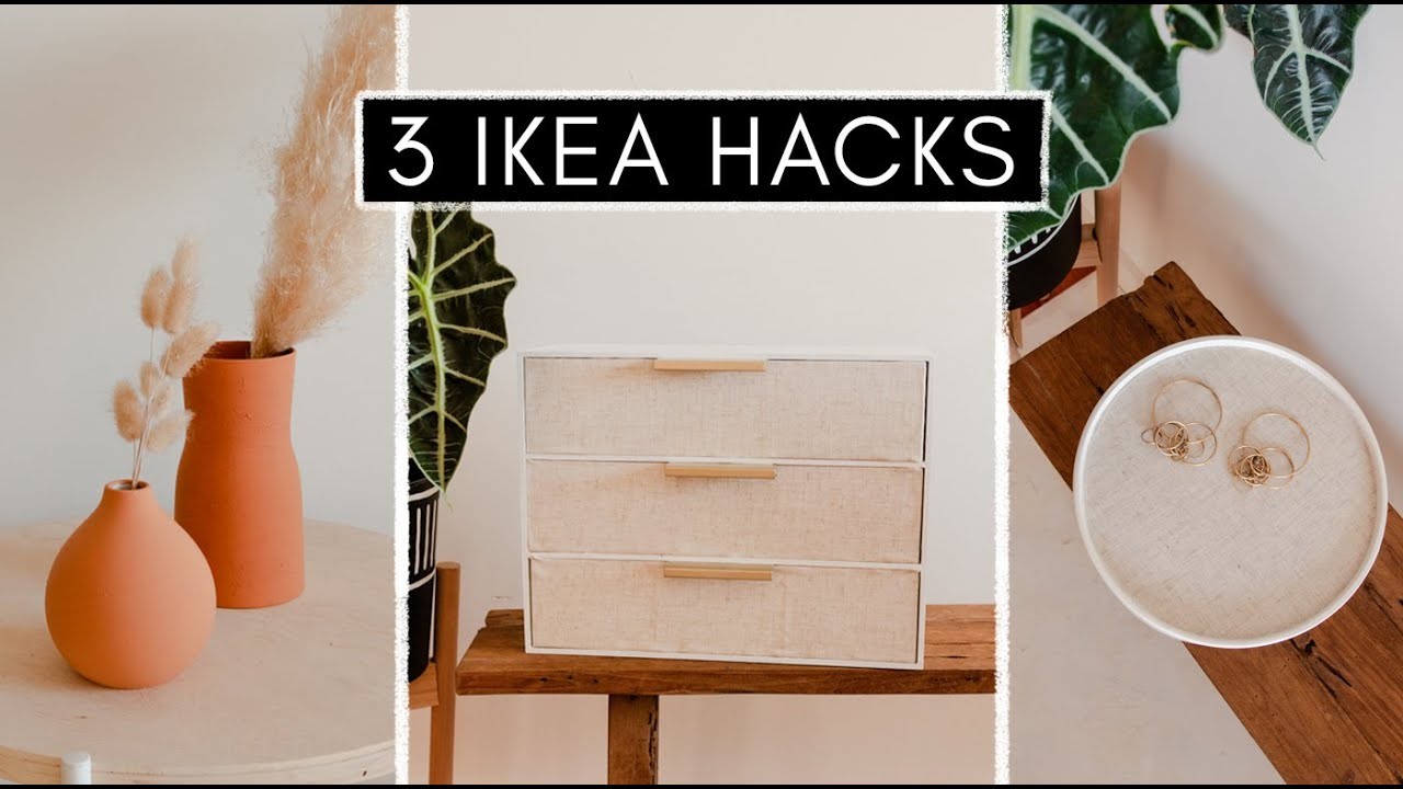 3 DIY IKEA Hacks - Terrakotta Vasen, Nachttisch & Schmuck-Aufbewahrung im Scandi - Boho Stil