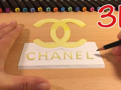 3D Chanel - How to draw the Chanel logo in 3D - Zeichnen lernen für Anfänger