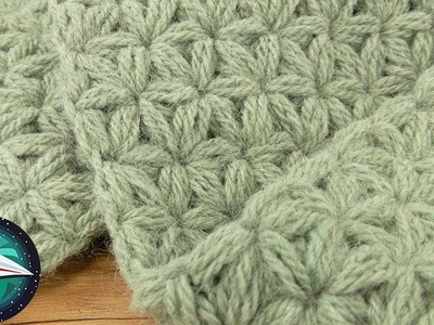 434 INDO DIY 6120 18935 Winterschal im Sternen Muster Jasmin Muster Häkeln super schöner Schal einfa