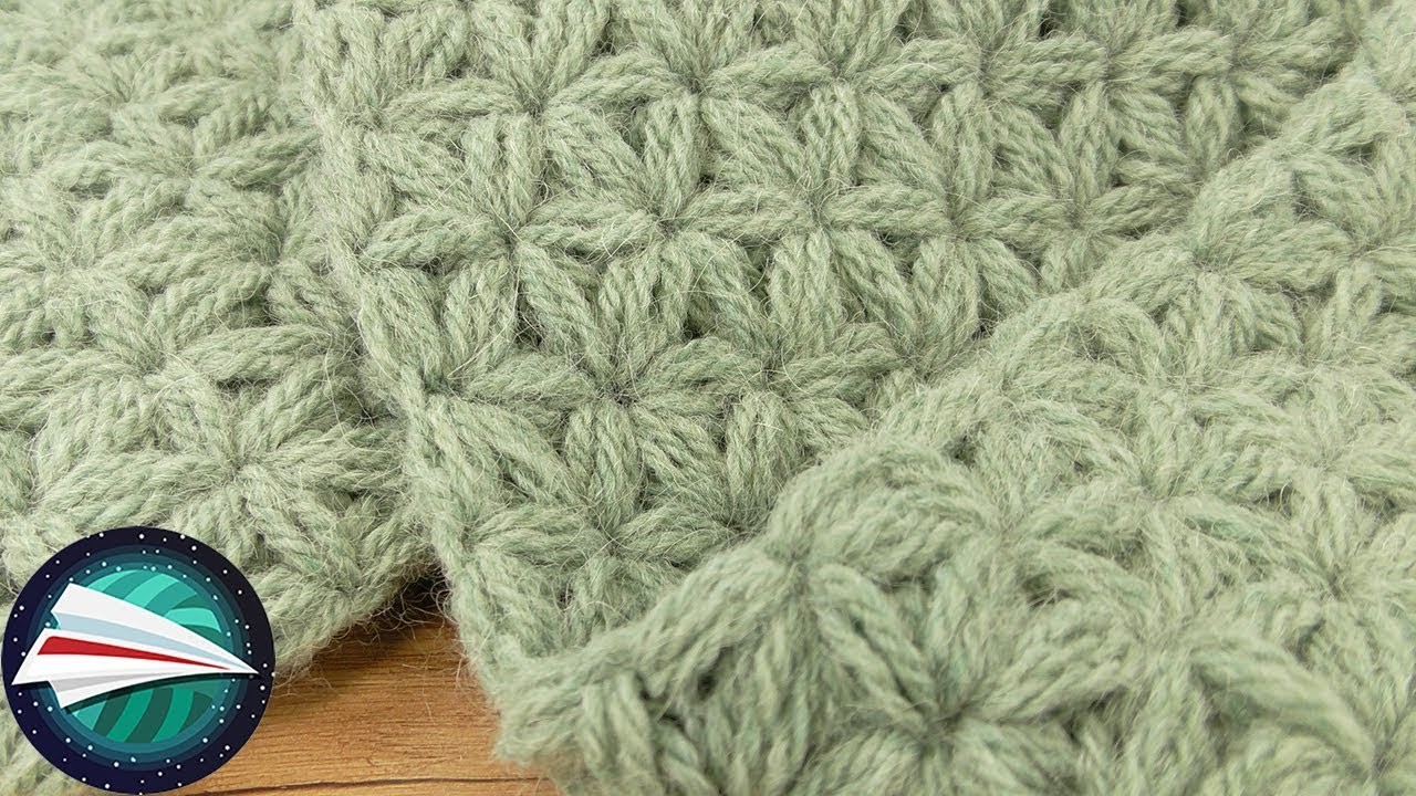 434 INDO DIY 6120 18935 Winterschal im Sternen Muster Jasmin Muster Häkeln super schöner Schal einfa