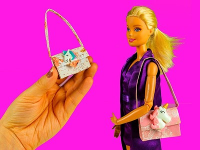 5 MINUTE DIY CRAFTS FOR BARBIE DOLLS  ~ Barbie Paper Handbag