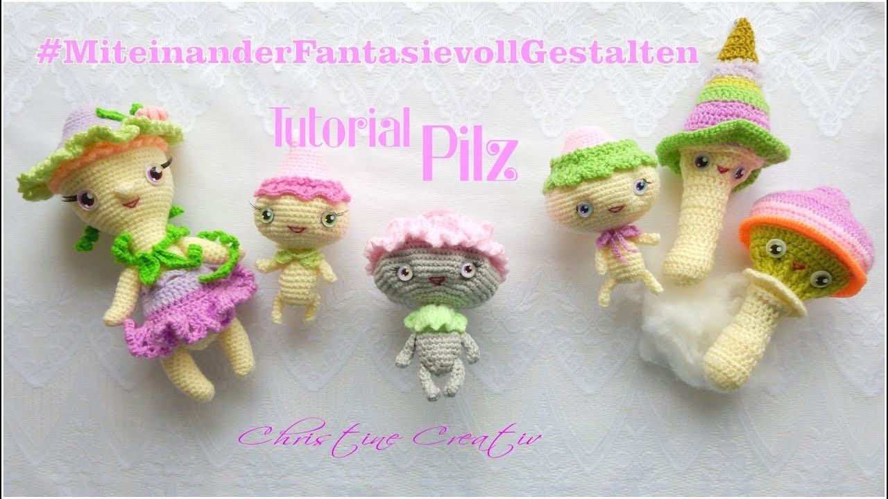 Amigurumi Tutorial * Pilz Mädchen Waldgeist häkeln ???? + Craft Update * Kawaii Pilz Freunde #MFG