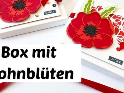 DIY-Geschenkverpackung-Deko nur mit Stanzformen Mohnblüten-Anleitung