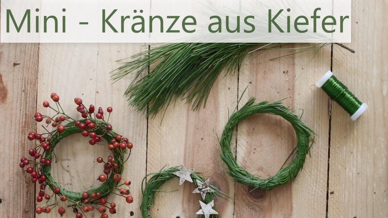 DIY Mini Kränze aus Seiden-Kiefer