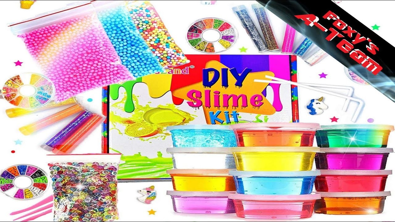 DIY Slime Kit - 12 kit Farben Crystal Schleim. Unboxing