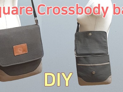 DIY Square Crossbody bag.Make a bag.사각형 크로스백 만들기.가방 만들기.Mach eine Umhängetasche