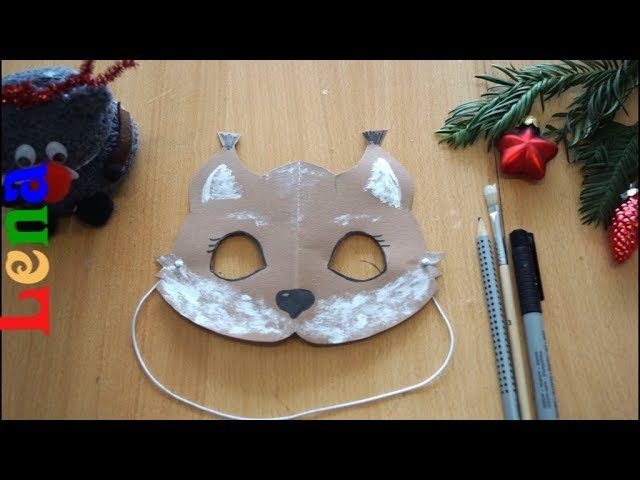 Eichhörnchen Maske basteln ????How to make Squirrel mask????как сделать маску белки белочки