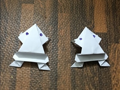 Gấp ếch nhảy xa. How to Make a Paper Jumping Frog - EASY Origami