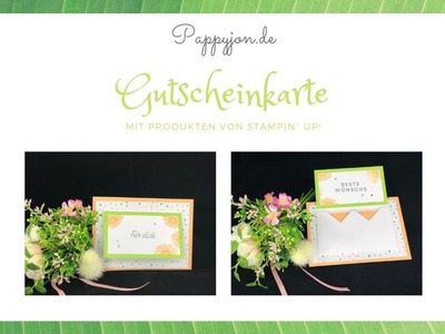 Gutschein Karte | Geldgeschenk | Anleitung | DIY | Tutorial | Stampin´Up! | Pappyjon.de