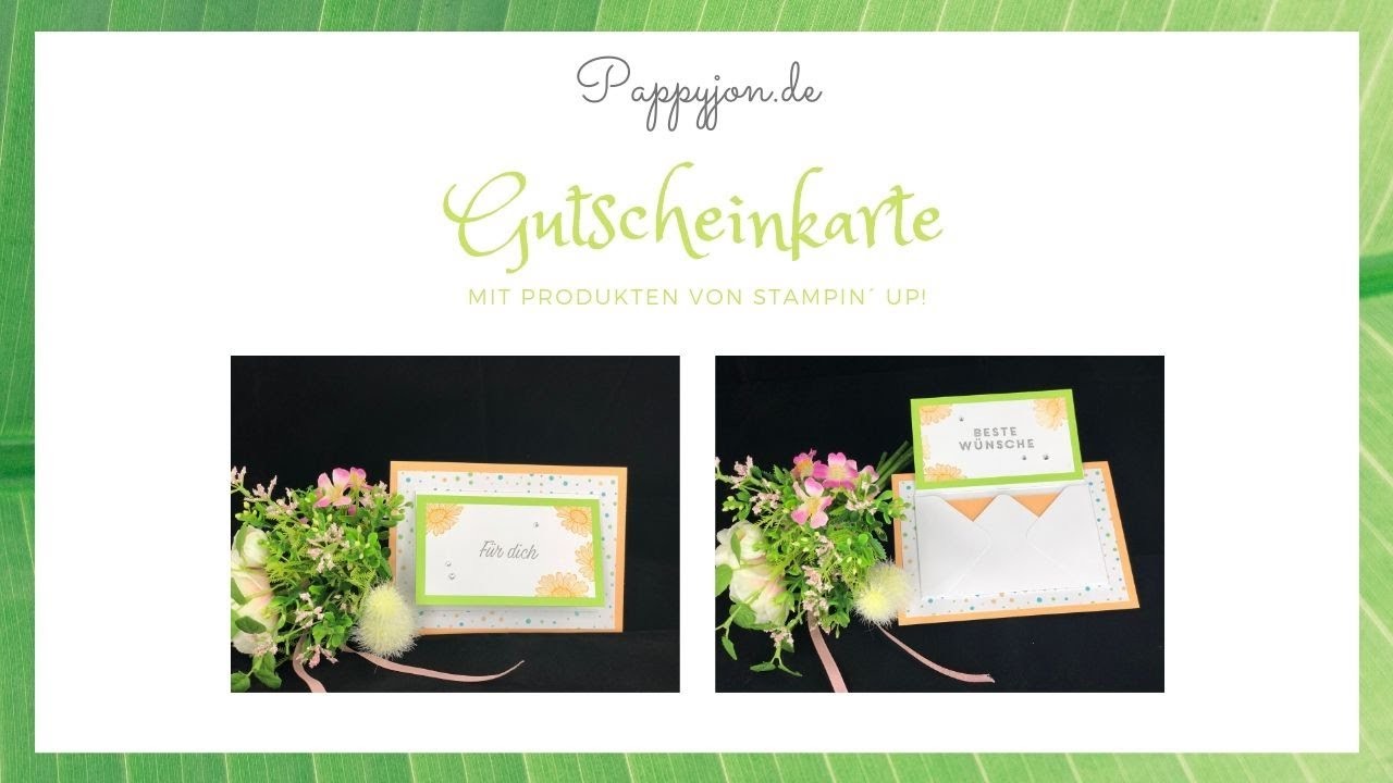 Gutschein Karte | Geldgeschenk | Anleitung | DIY | Tutorial | Stampin´Up! | Pappyjon.de