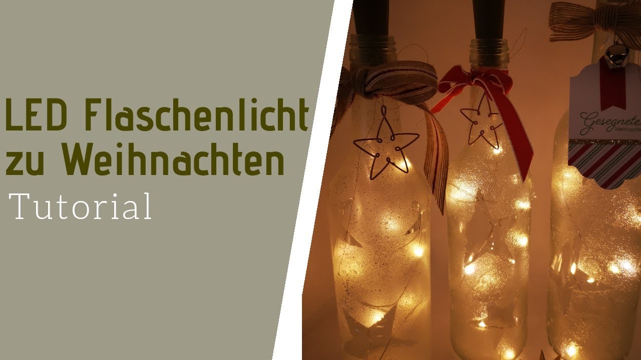LED Flaschenlicht zu Weihnachten Weihnachtsdeko beleuchtete Flasche
