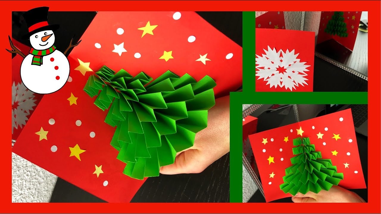 Origami Tutorial || Baum ????|| Pop-Up Christmas Card ⛄️????????