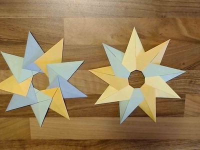 Papier Stern. Sonne falten mit 9 Spitzen * paper star. sun * DIY Origami