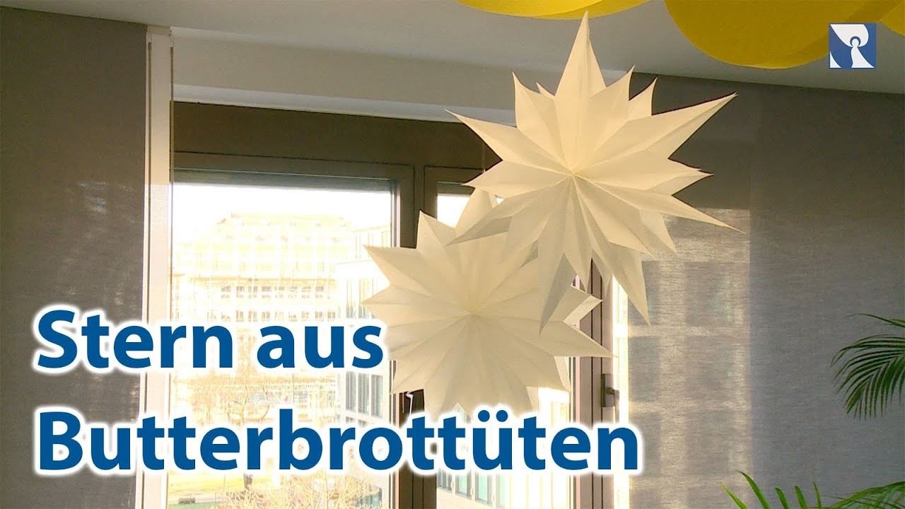 Stern aus Butterbrottüten - Basteln zu Weihnachten