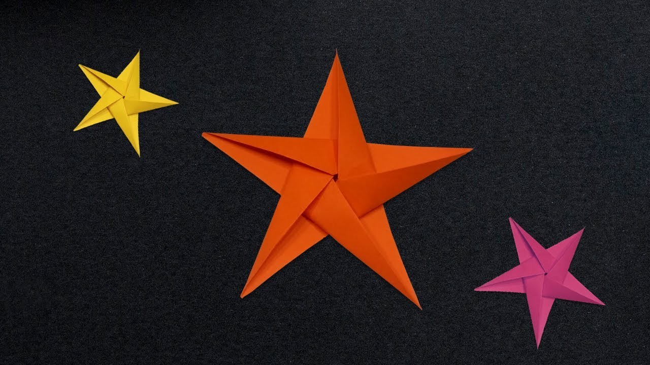 Sterne basteln mit Papier - Origami Stern falten - Weihnachtssterne - Weihnachtsdekoration