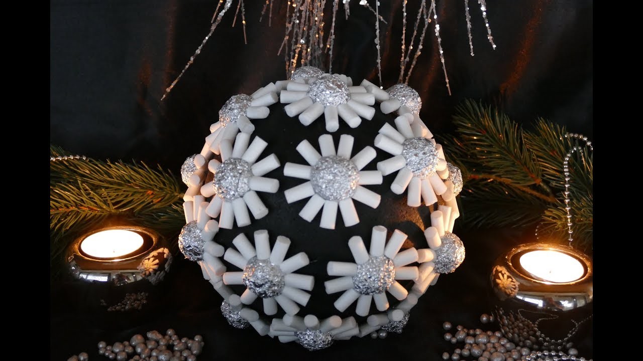 Weihnachtskugel basteln – sehr einfach – decoration balls – Рождественский бал