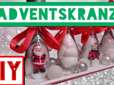 Adventskranz basteln mit Sekt Gläser - so einfach du wirst staunen !