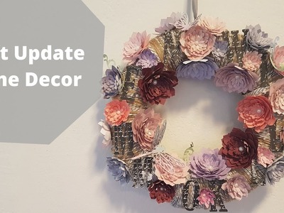 Craft Update: Türkranz für den Frühling basteln -handgemachte Papierblumen Home Decor