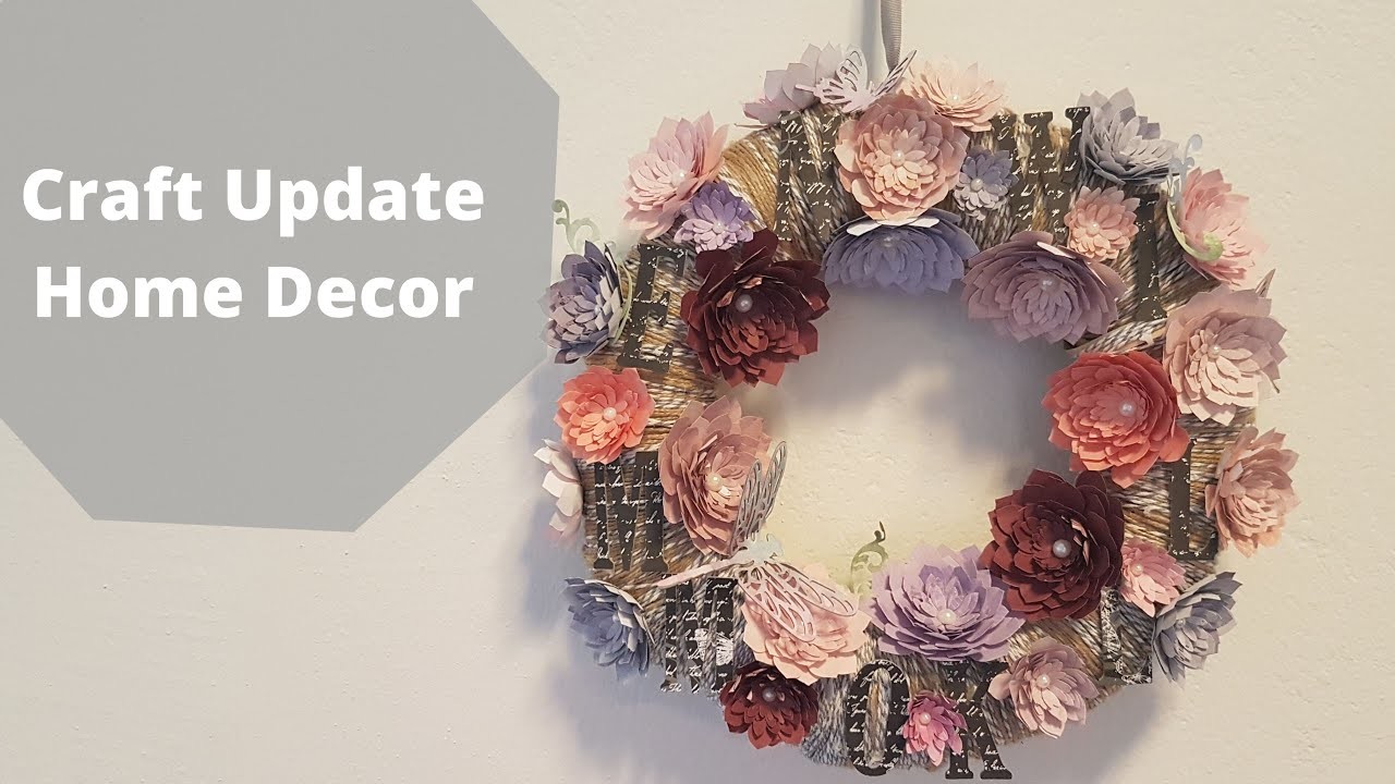Craft Update: Türkranz für den Frühling basteln -handgemachte Papierblumen Home Decor