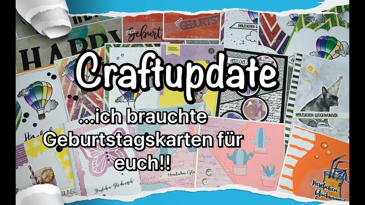 Craftupdate (deutsch) Geburtstagskarten, cardmaking, Bastelidee, Karten basteln, DIY