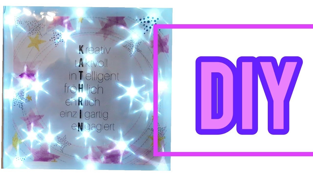 DIY Geschenk für Freundin,BFF, Mama-Wie gestalte ich ein Geschenk mit Namen?Lightbox- #Valentinstag