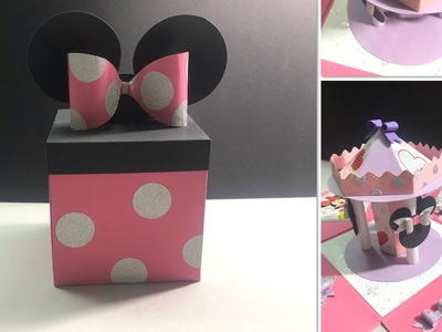 DIY-Jojo#15 Mini Maus Explosionsbox aus Pappe und Geschenkpapier (Design Beispiel)
