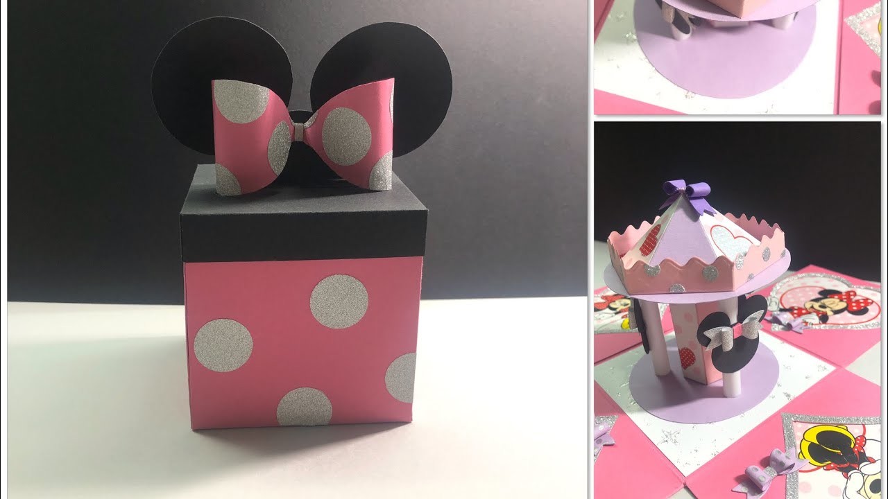 DIY-Jojo#15 Mini Maus Explosionsbox aus Pappe und Geschenkpapier (Design Beispiel)