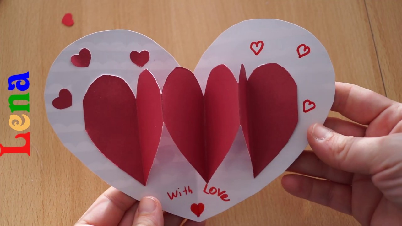 Faltkarte Herz basteln zum Valentinstag ❤️ DIY Heart Card DIY ❤️ Как сделать валентинку