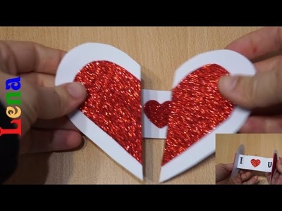 Herz Karte basteln zum Valentinstag  ❤️  DIY Heart Card DIY  ❤️ Как сделать валентинку