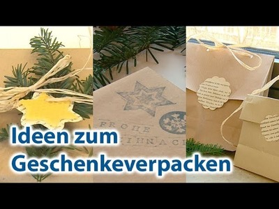 Ideen zum Geschenkeverpacken - Basteln zu Weihnachten