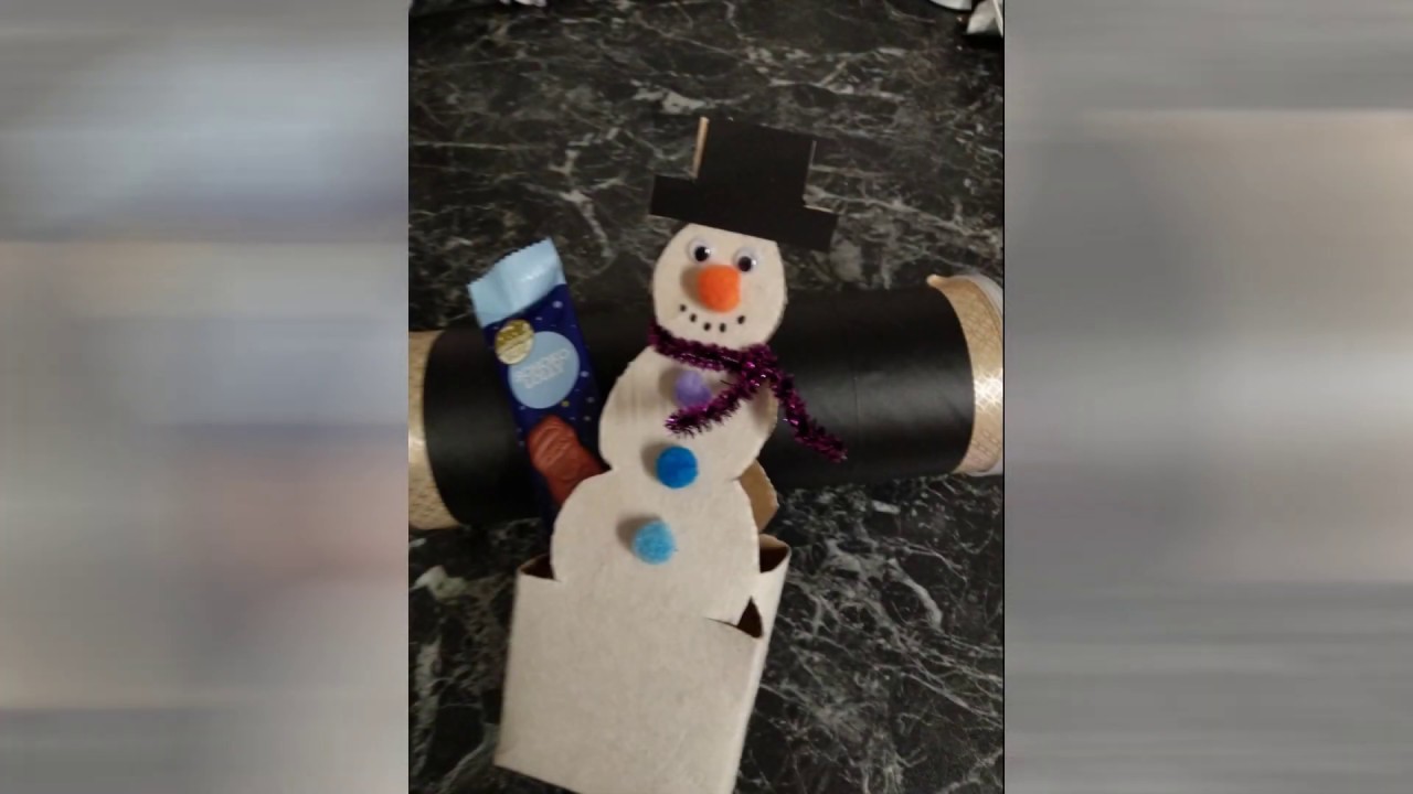 Schnelle Geschenkverpackung - Schneemann aus Tetrapack (Milchtüte, Upcycling, DIY, Tetra Pak)