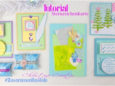 Tutorial * Gruß Karten basteln mit Sternzeichen ✨ + Craft Update #ZusammenBasteln #ChristineCreativ