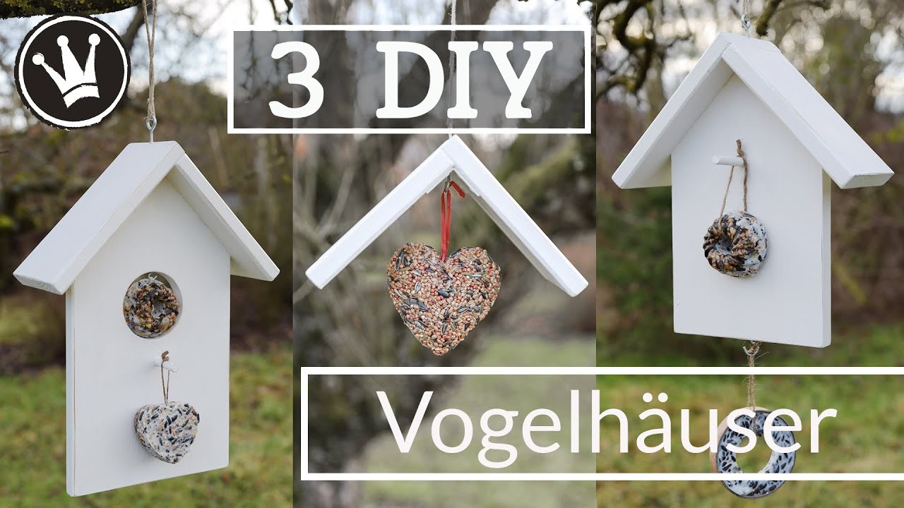 VOGELFUTTERHAUS 3 DIY IDEEN  | Vogelhaus selber machen | Futterstation selber bauen | DekoideenReich