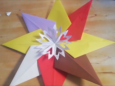 Weihnachtsstern basteln mit Papier