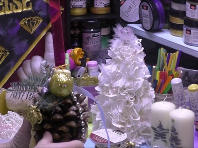 Wunderschöner großer Tannen Zapfen als weihnachtliche Fensterdeko