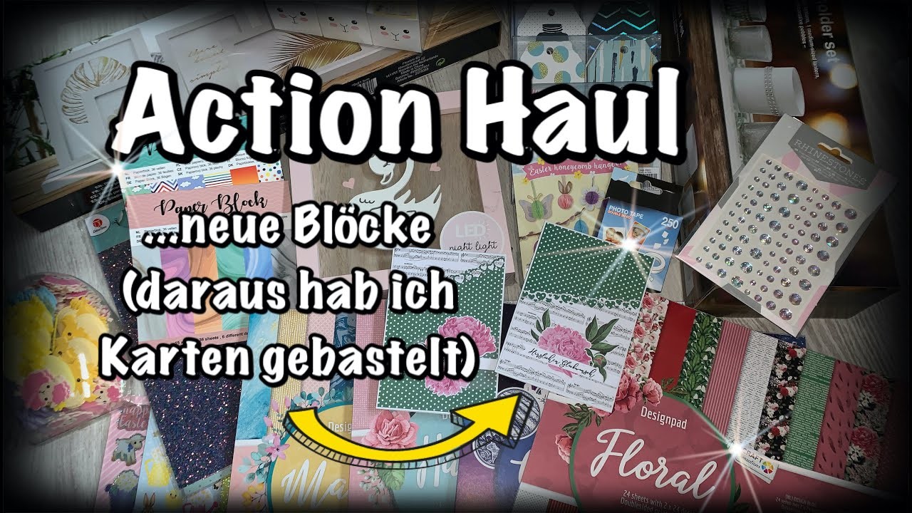 Action Haul (deutsch) neue Blöcke uvm. Bastelidee Inspiration, Scrapbook basteln mit Papier DIY