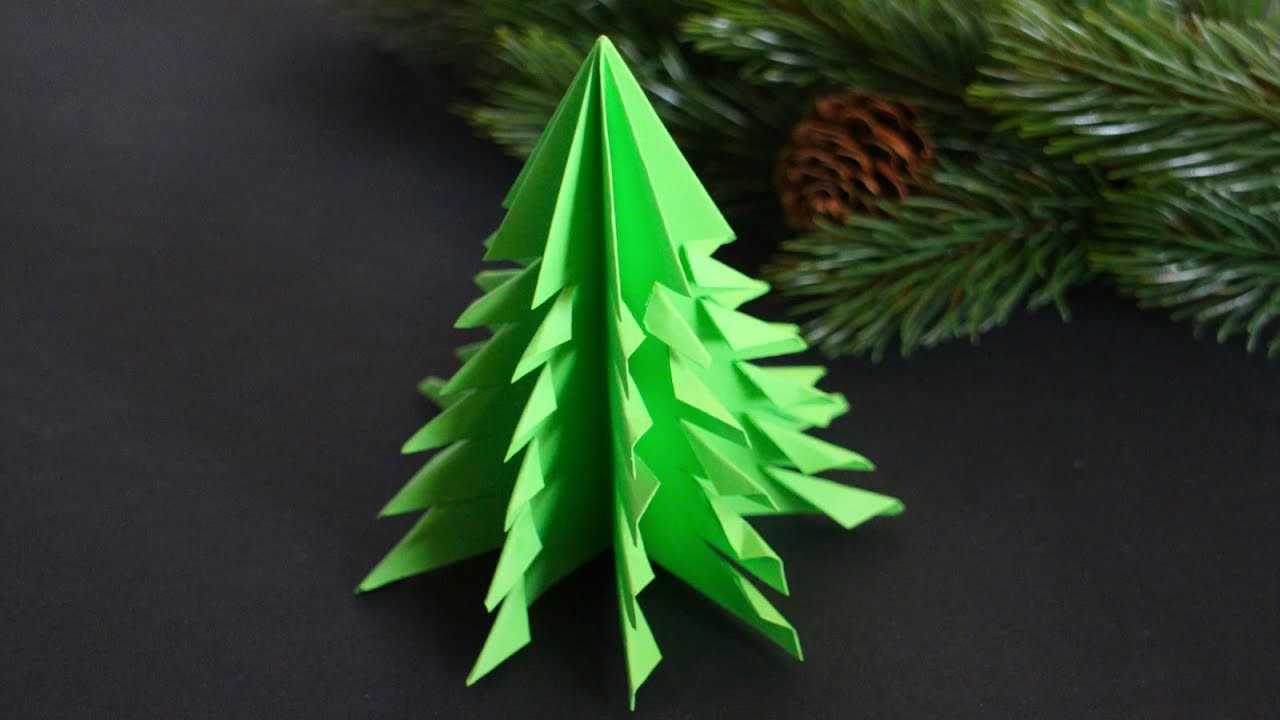 Basteln mit Papier: 'Tannenbaum' Dekoration für Weihnachten, Winter, Advent [W+]