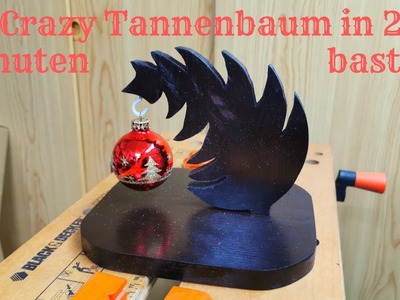 Crazy Tannenbaum -  Weihnachtsdeko mit Dekupiersäge basteln in 20 Minuten