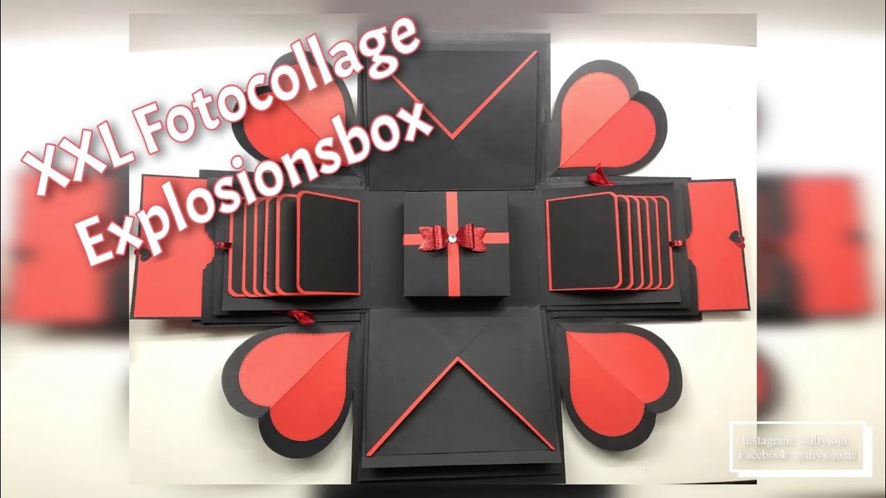 DIY-Jojo#21 XXL Fotocollage Explosionsbox (Design Beispiel) Überraschungs Box