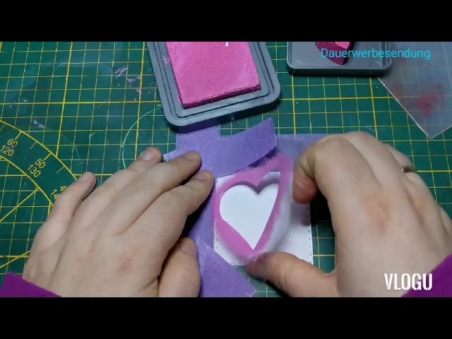 DIY Karte mit 3 Herzen ????. deutsch.