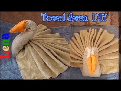 Duschtuch Schwan falten ???? Towel swan DIY ???? Лебедь из полотенца
