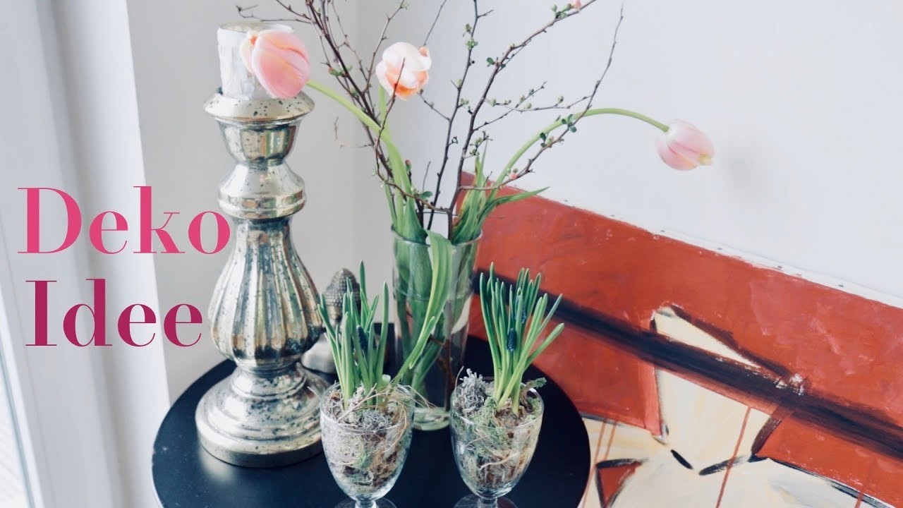 Französische Tulpen Deko elegant in Szene setzen & Traubenhyazinthen im Glas⎮#Frühlingsdeko