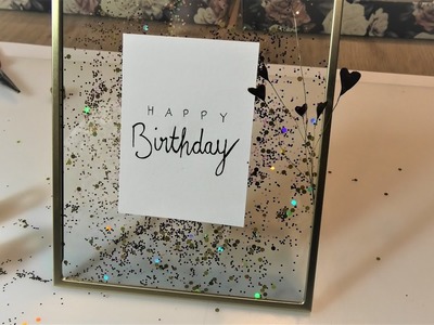 Geburtstagskarte Konfetti basteln, Geburtstagsgeschenk, Happy birthday card confetti craft DIY