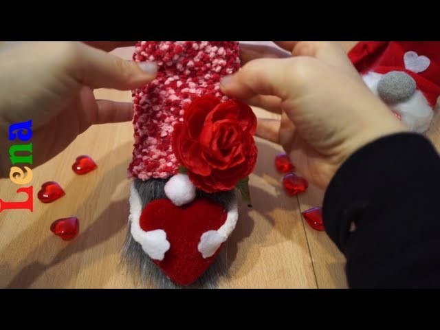 Socken Wichtel machen zum Valentinstag ❤️ how to make a valentines gnome ❤️ гномик Валентин DIY