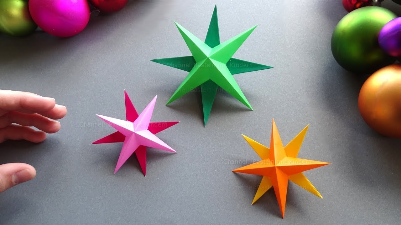 Weihnachtsdeko selber machen: Sterne für Weihnachten basteln mit Papier ????