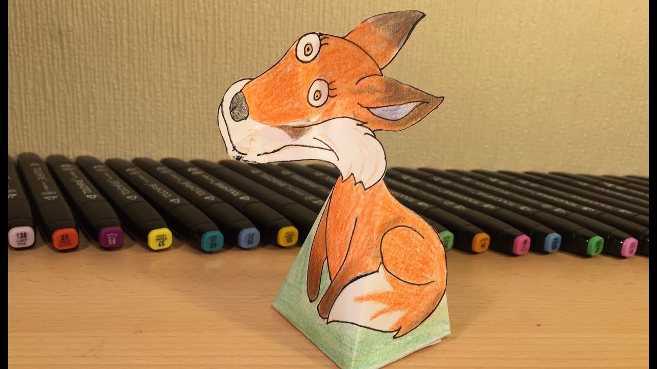 3D Zeichnen lernen für Anfänger leicht 3D Fuchs - How to Draw 3D creation ilussion